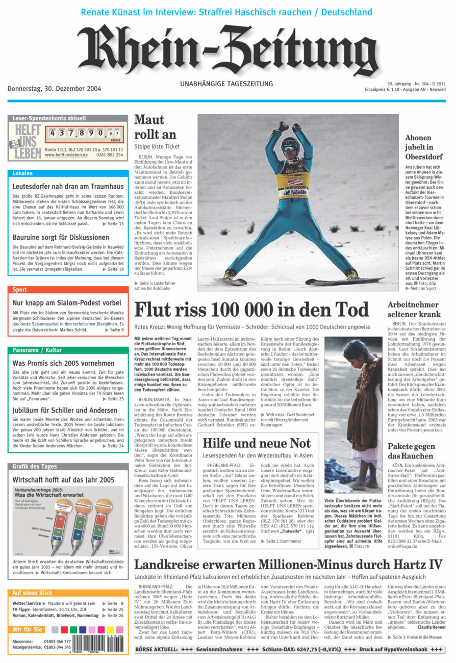 Rhein-Zeitung Kreis Neuwied vom Donnerstag, 30.12.2004