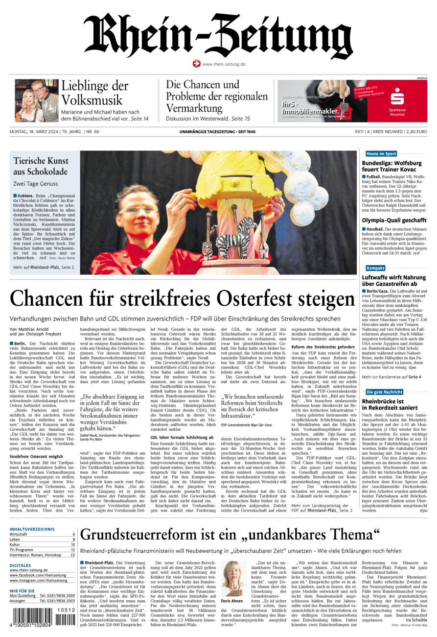 Rhein-Zeitung Kreis Neuwied vom Montag, 18.03.2024