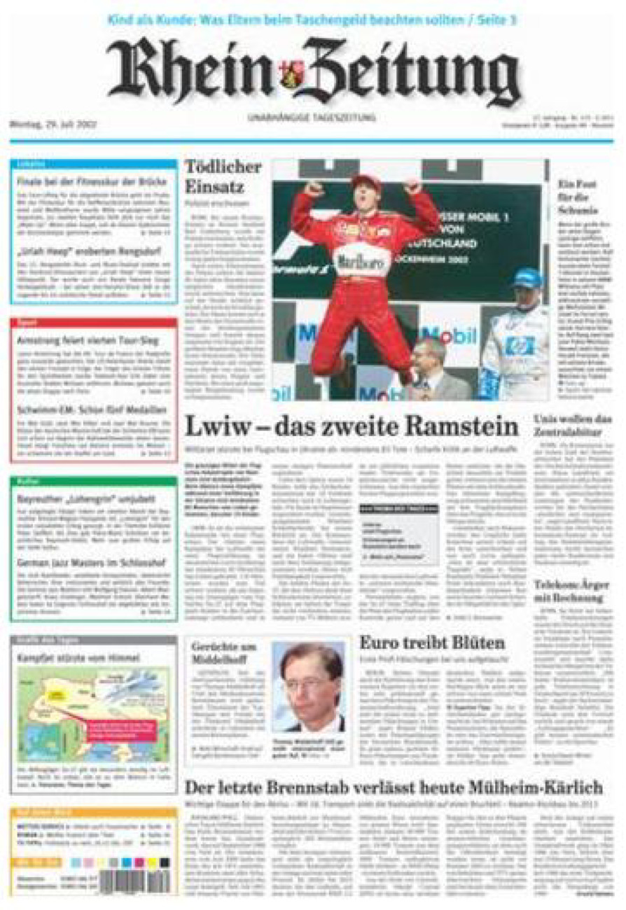 Rhein-Zeitung Kreis Neuwied vom Montag, 29.07.2002
