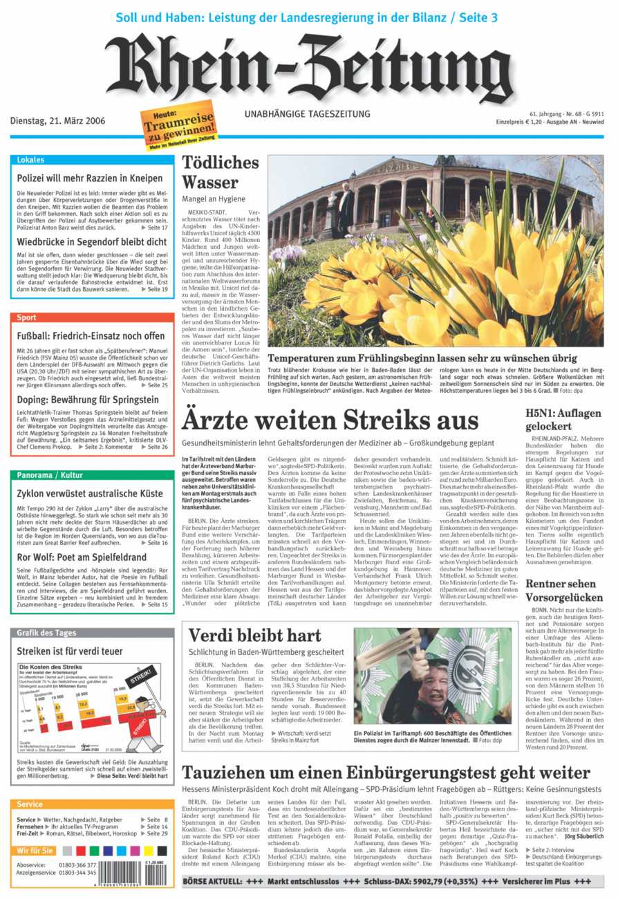 Rhein-Zeitung Kreis Neuwied vom Dienstag, 21.03.2006