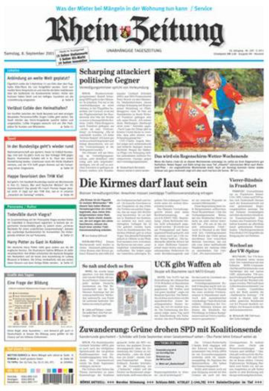 Rhein-Zeitung Kreis Neuwied vom Samstag, 08.09.2001