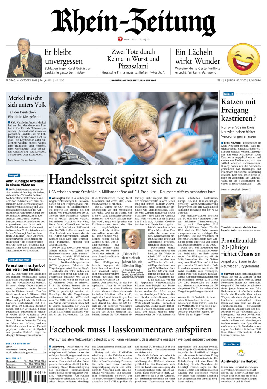 Rhein-Zeitung Kreis Neuwied vom Freitag, 04.10.2019