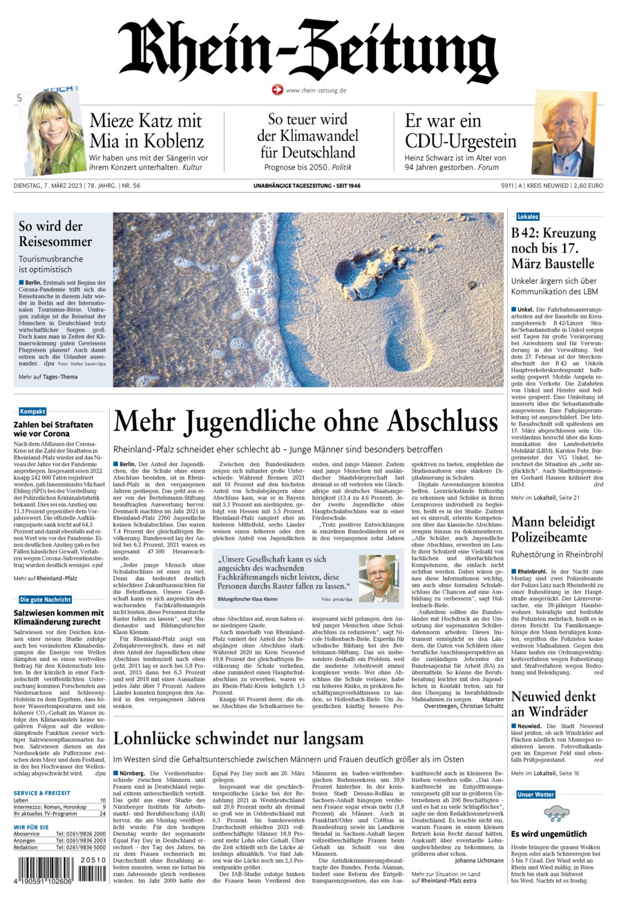 Rhein-Zeitung Kreis Neuwied vom Dienstag, 07.03.2023
