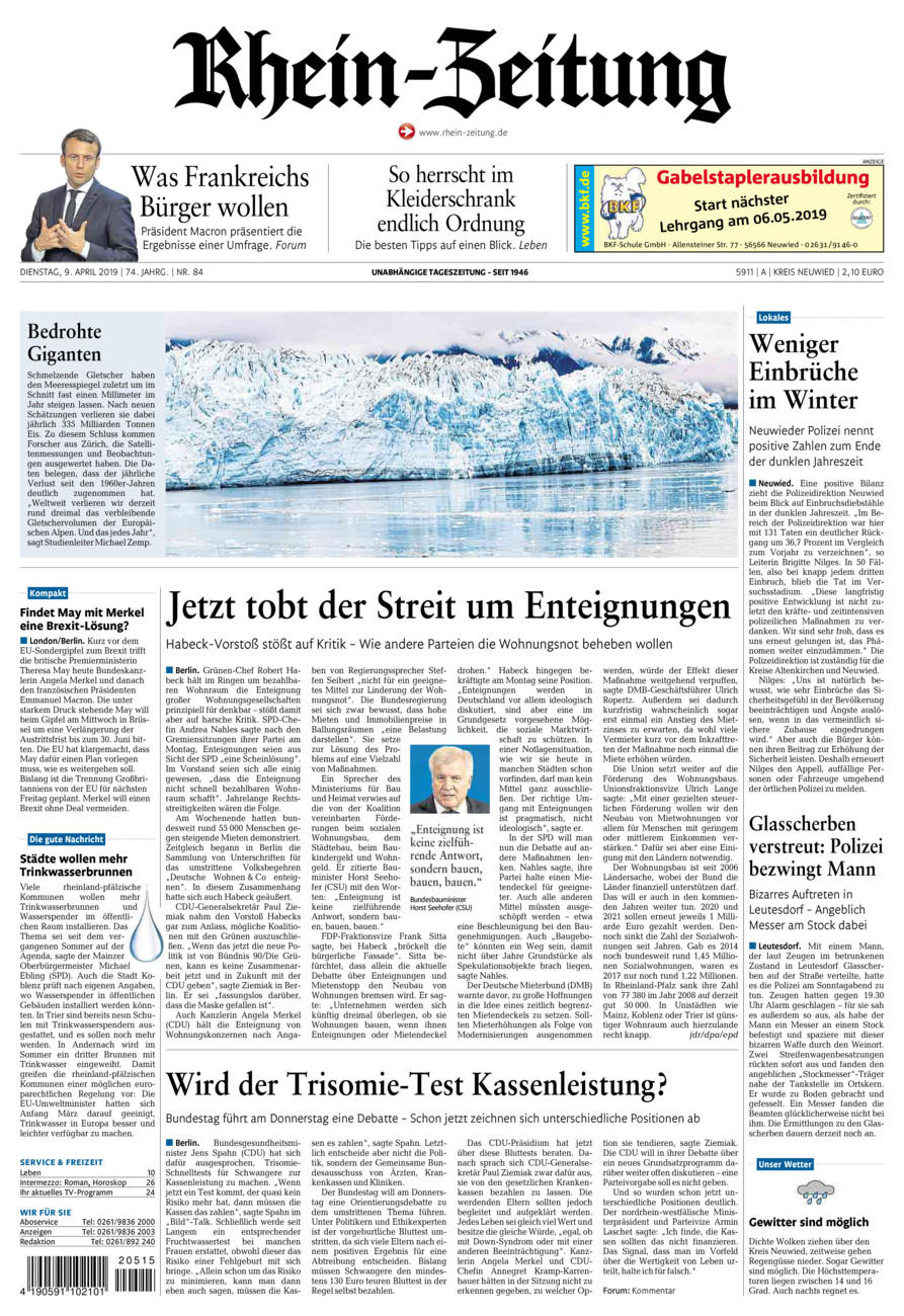 Rhein-Zeitung Kreis Neuwied vom Dienstag, 09.04.2019