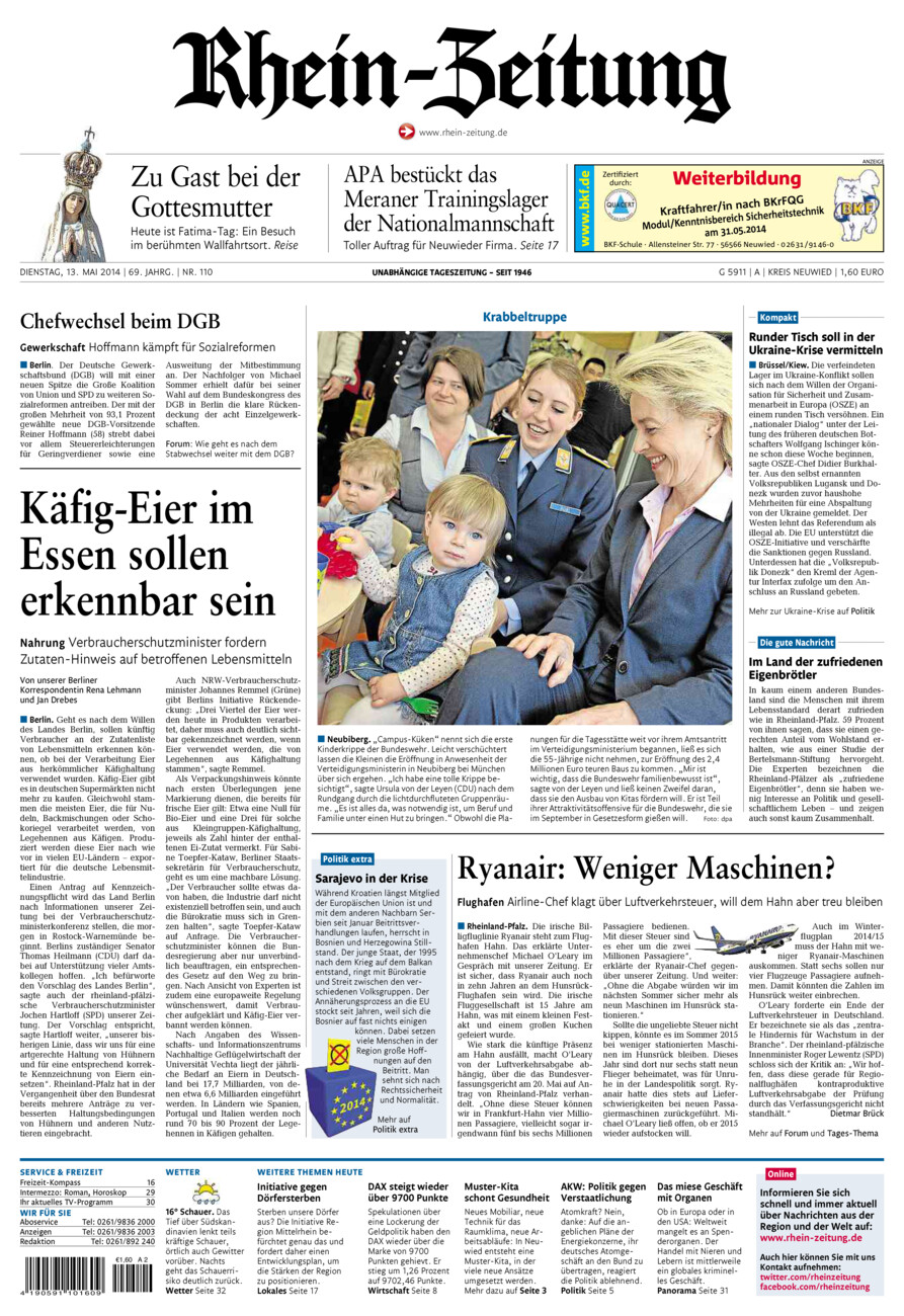 Rhein-Zeitung Kreis Neuwied vom Dienstag, 13.05.2014