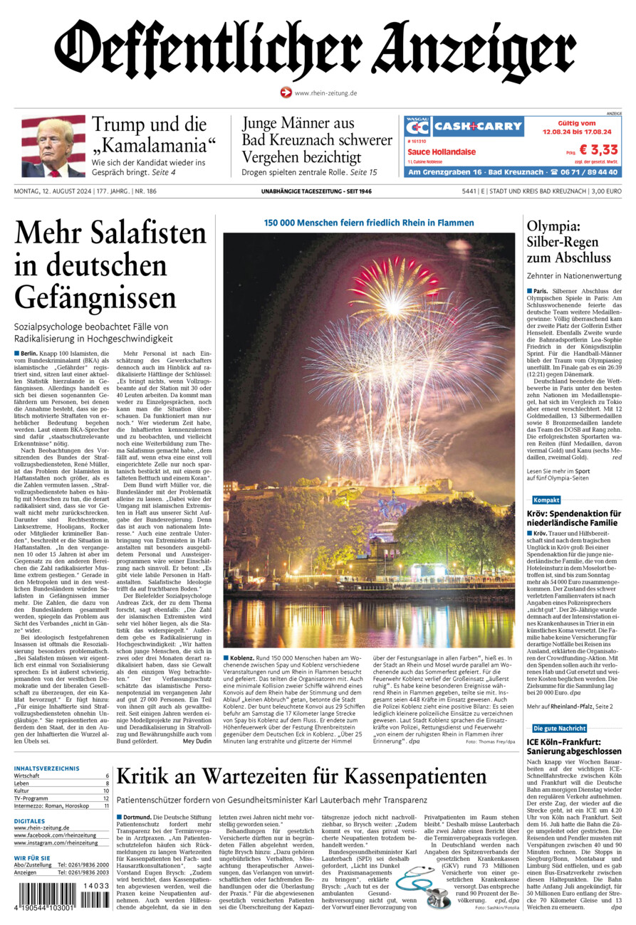 Oeffentlicher Anzeiger vom Montag, 12.08.2024