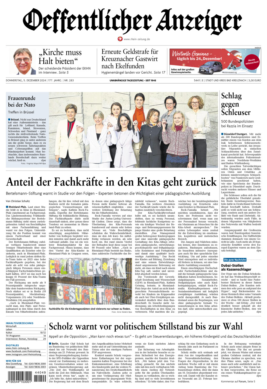 Oeffentlicher Anzeiger vom Donnerstag, 05.12.2024