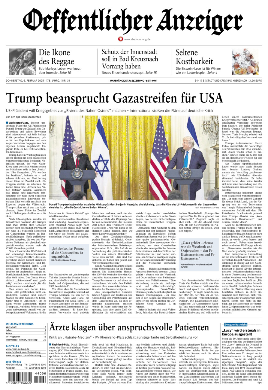 Oeffentlicher Anzeiger vom Donnerstag, 06.02.2025