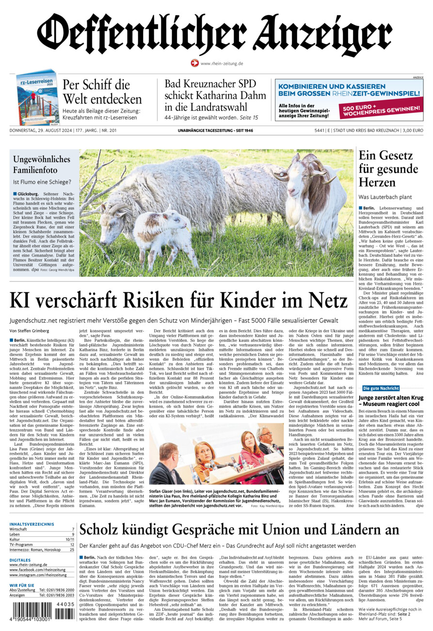 Oeffentlicher Anzeiger vom Donnerstag, 29.08.2024