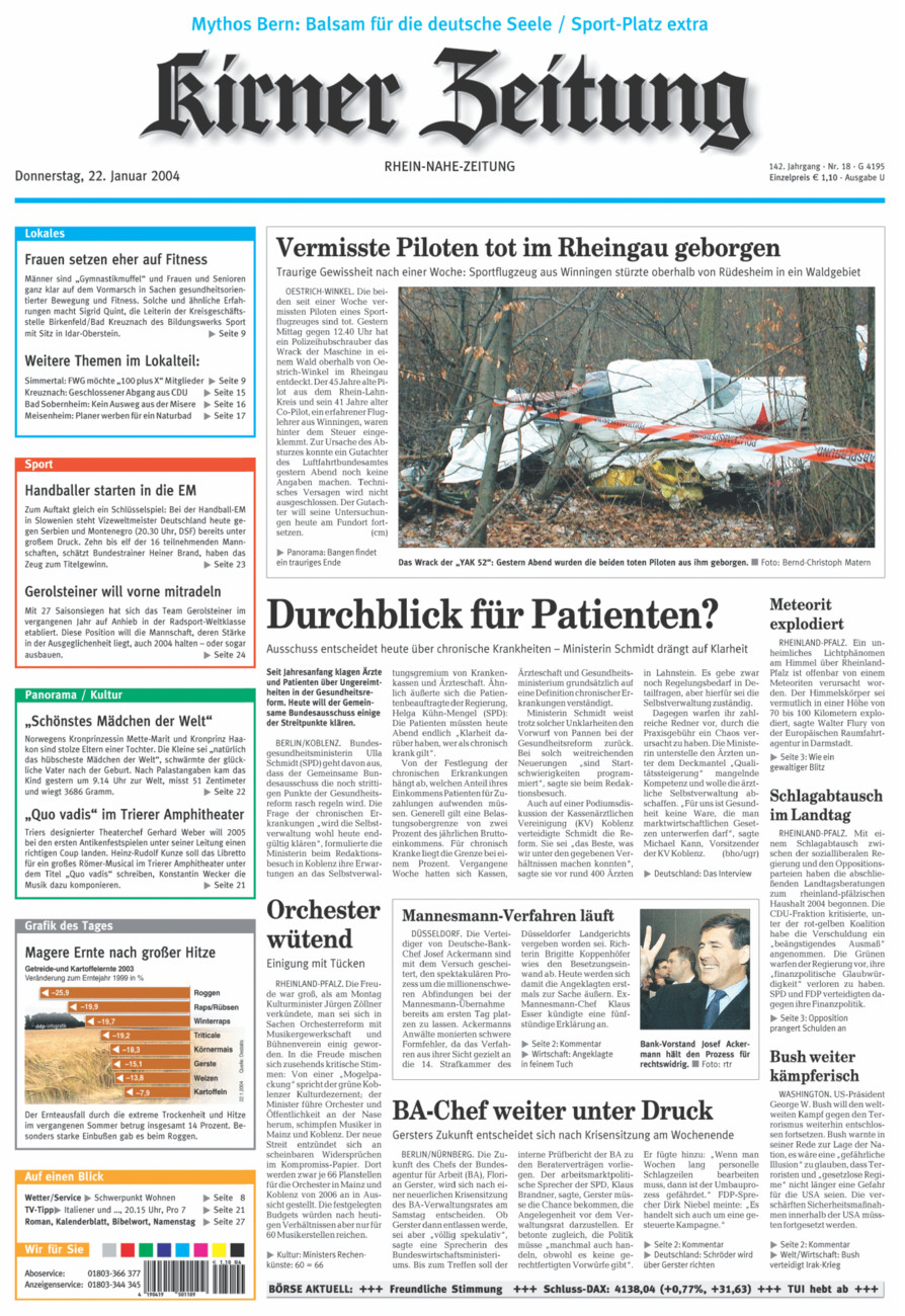 Oeffentlicher Anzeiger Kirn (Archiv) vom Donnerstag, 22.01.2004