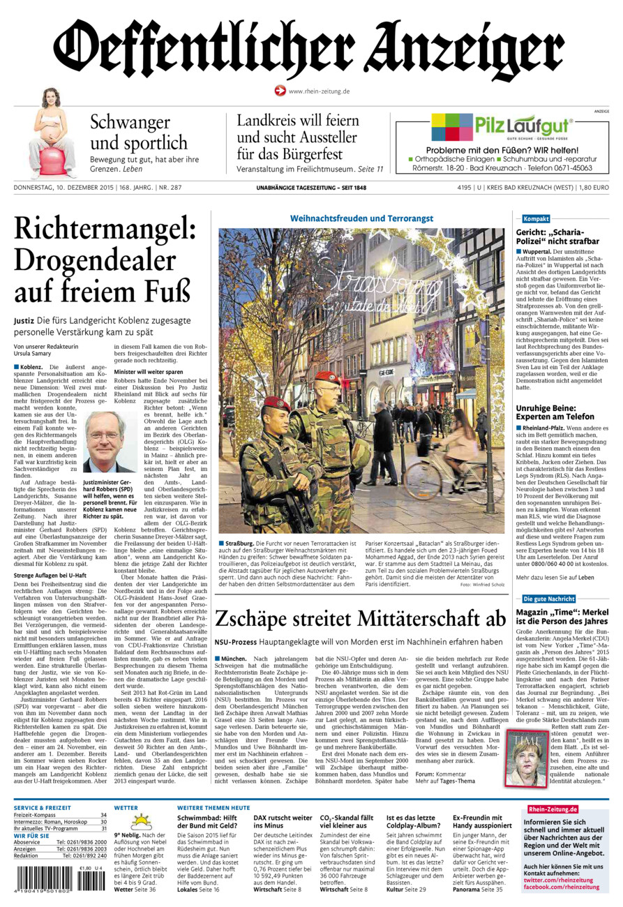 Oeffentlicher Anzeiger Kirn (Archiv) vom Donnerstag, 10.12.2015