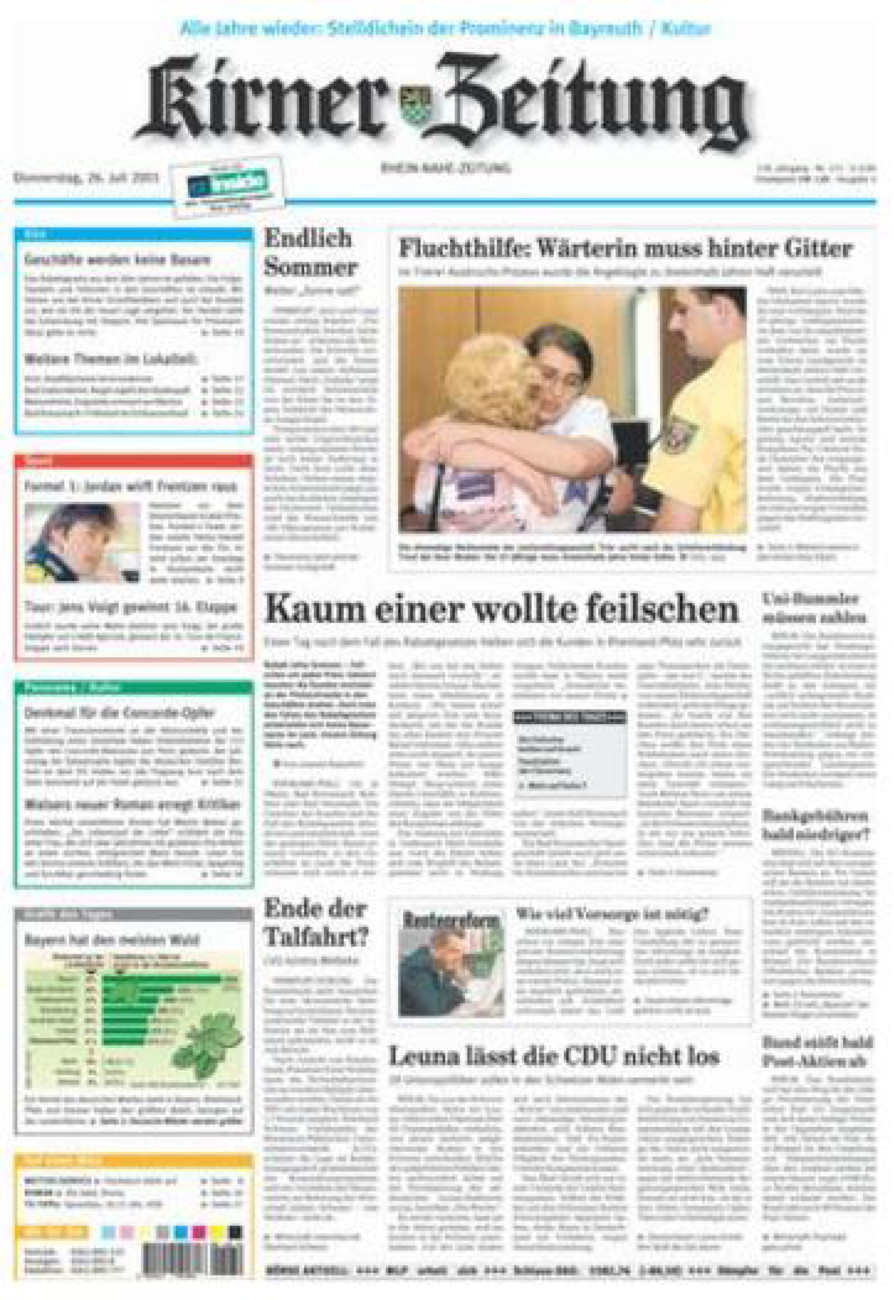 Oeffentlicher Anzeiger Kirn (Archiv) vom Donnerstag, 26.07.2001