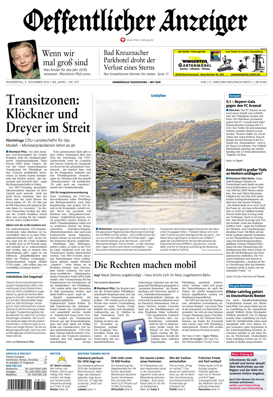 Oeffentlicher Anzeiger Kirn (Archiv) vom Donnerstag, 05.11.2015