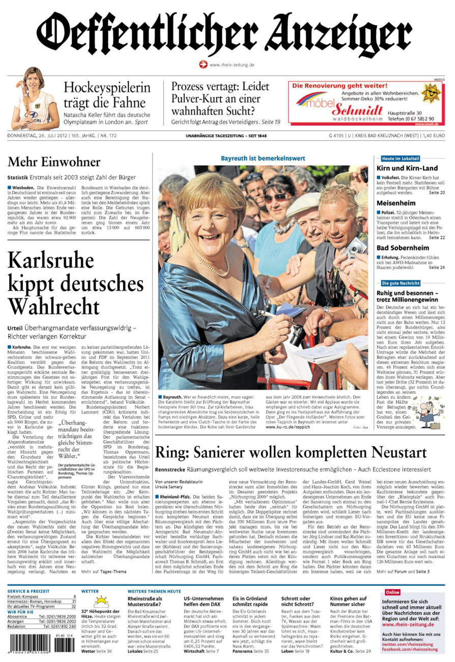 Oeffentlicher Anzeiger Kirn (Archiv) vom Donnerstag, 26.07.2012