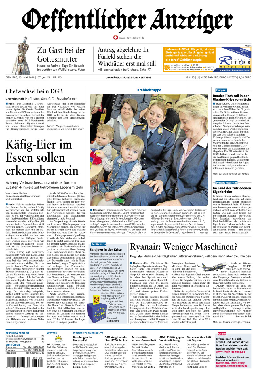 Oeffentlicher Anzeiger Kirn (Archiv) vom Dienstag, 13.05.2014