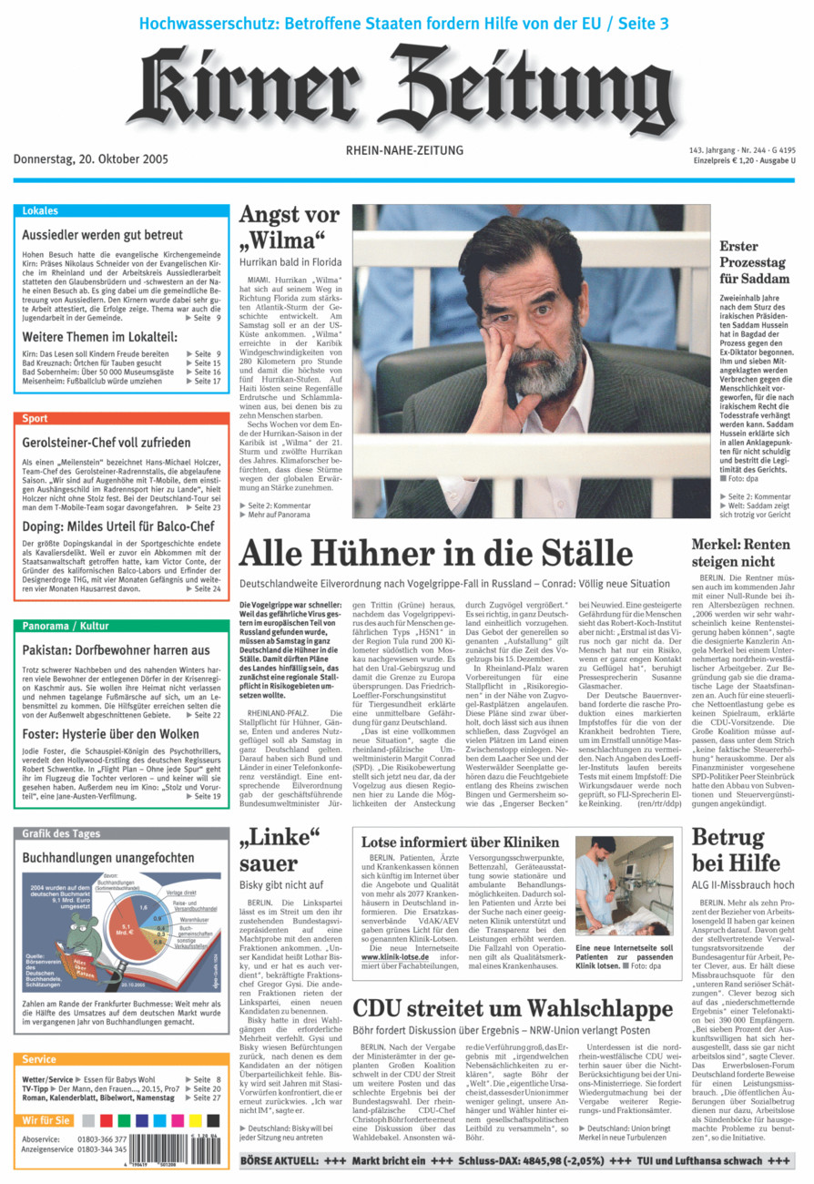 Oeffentlicher Anzeiger Kirn (Archiv) vom Donnerstag, 20.10.2005