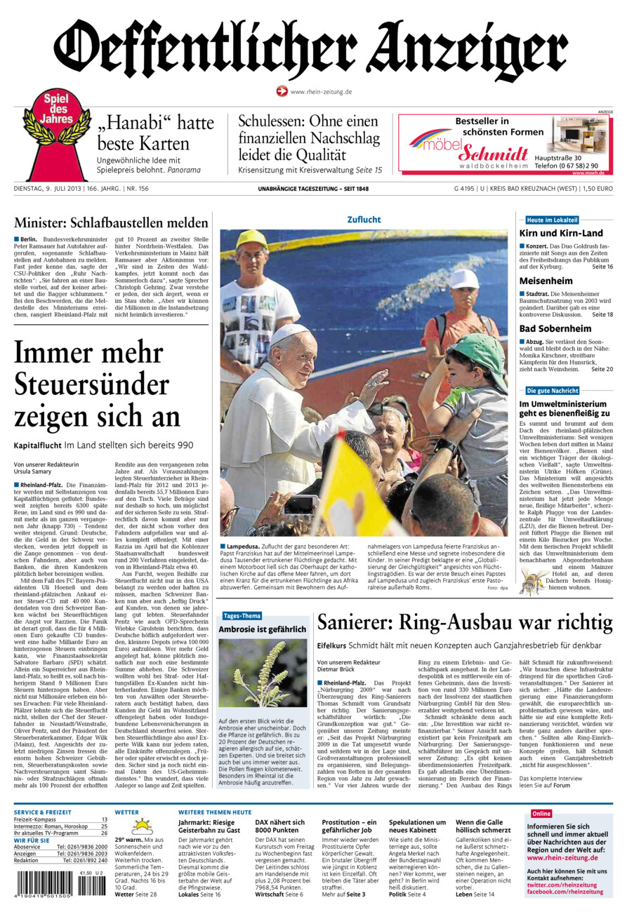 Oeffentlicher Anzeiger Kirn (Archiv) vom Dienstag, 09.07.2013