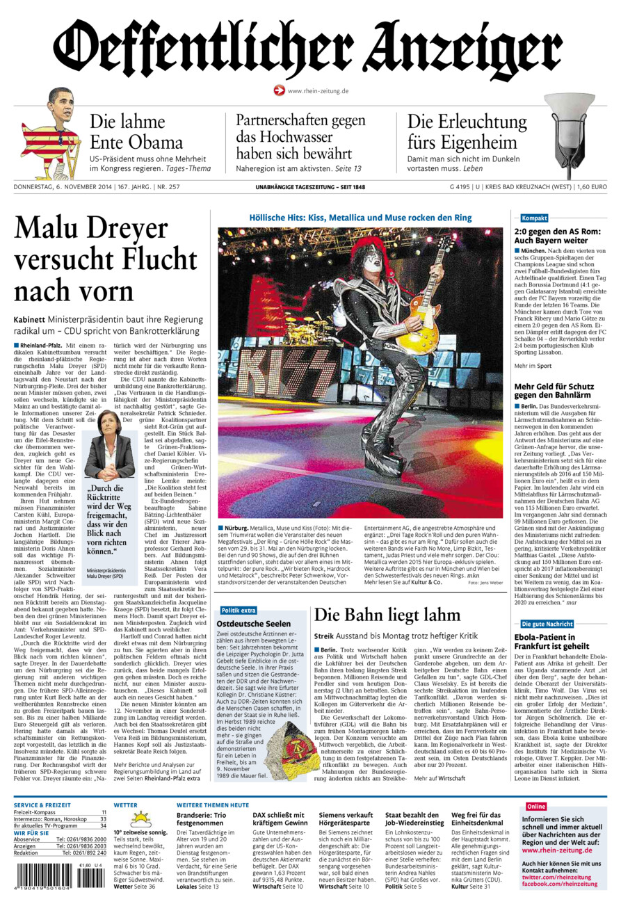 Oeffentlicher Anzeiger Kirn (Archiv) vom Donnerstag, 06.11.2014