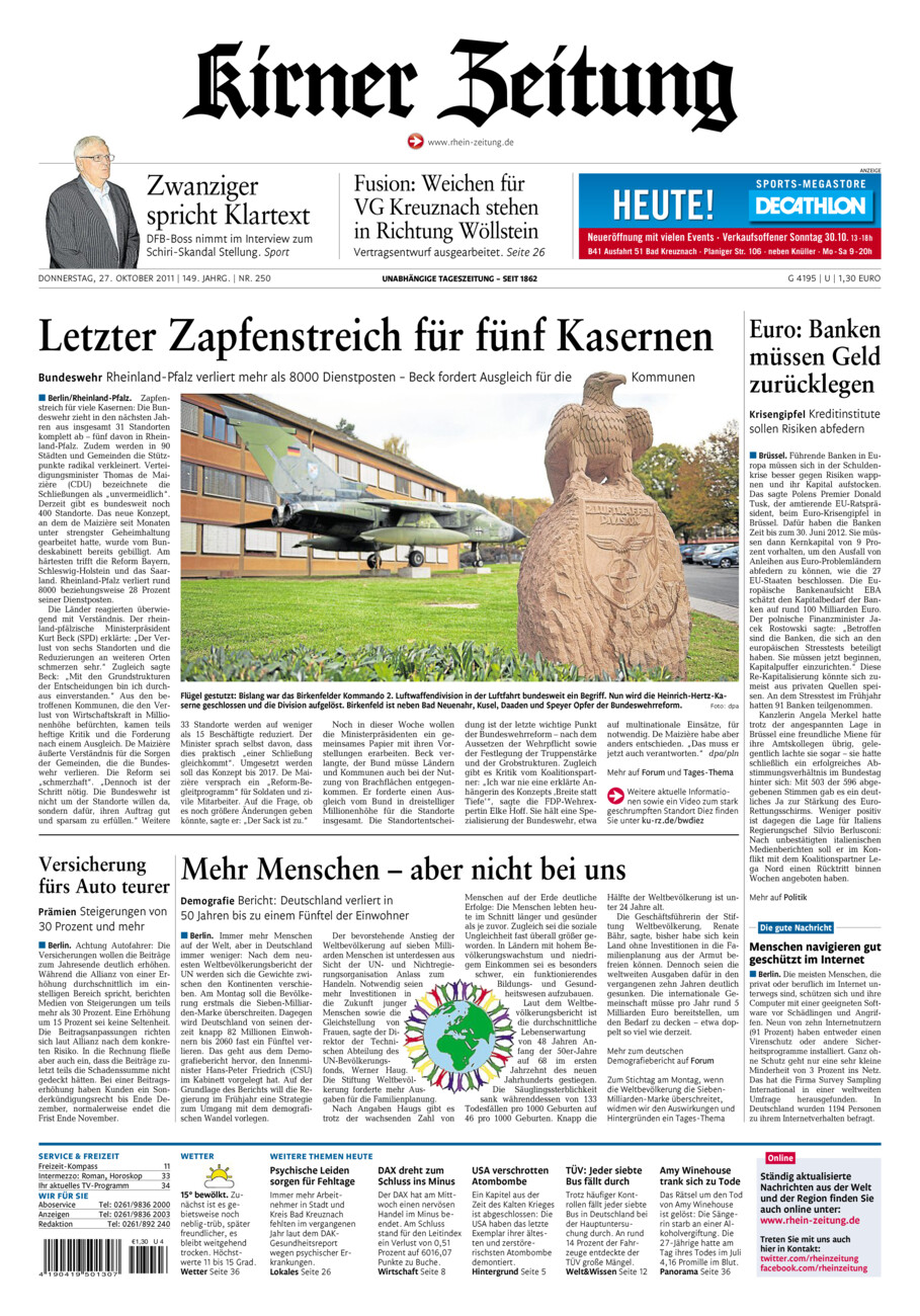 Oeffentlicher Anzeiger Kirn (Archiv) vom Donnerstag, 27.10.2011