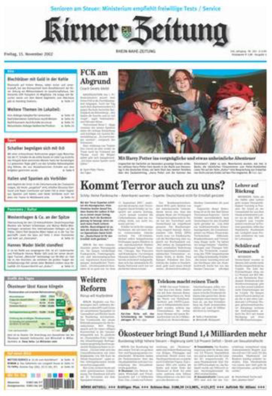 Oeffentlicher Anzeiger Kirn (Archiv) vom Freitag, 15.11.2002