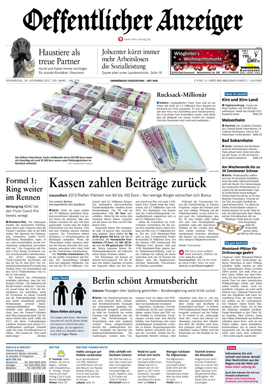 Oeffentlicher Anzeiger Kirn (Archiv) vom Donnerstag, 29.11.2012