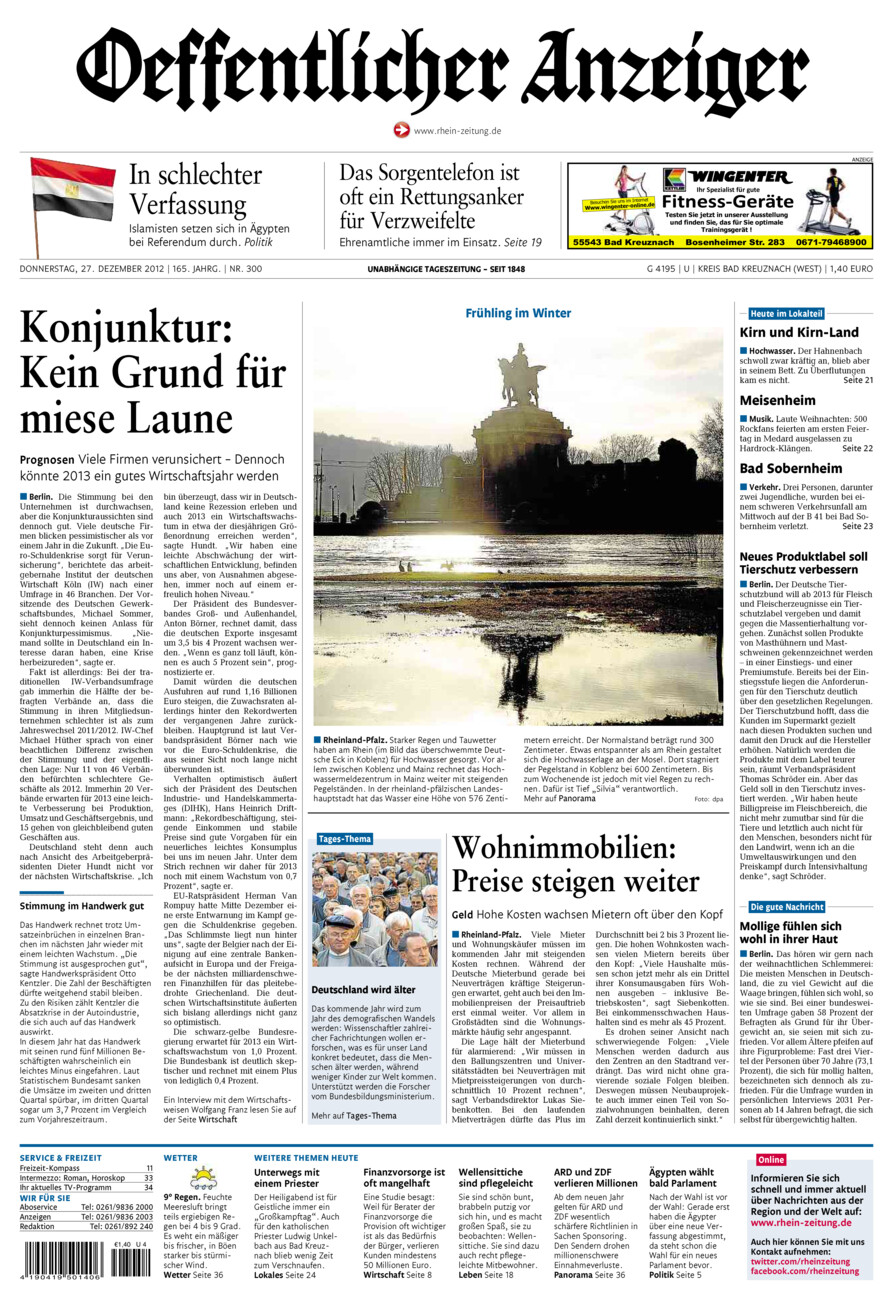 Oeffentlicher Anzeiger Kirn (Archiv) vom Donnerstag, 27.12.2012