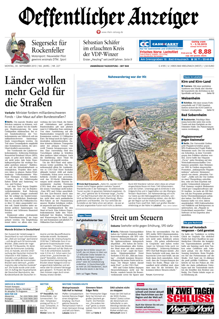 Oeffentlicher Anzeiger Kirn (Archiv) vom Montag, 30.09.2013