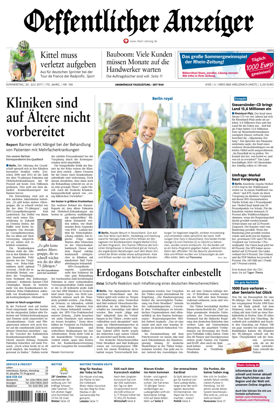 Oeffentlicher Anzeiger Kirn (Archiv) vom Donnerstag, 20.07.2017
