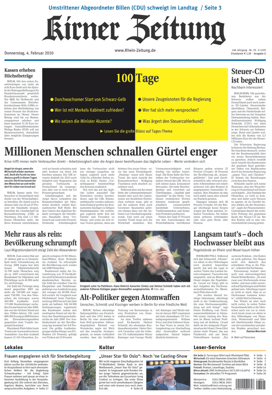 Oeffentlicher Anzeiger Kirn (Archiv) vom Donnerstag, 04.02.2010