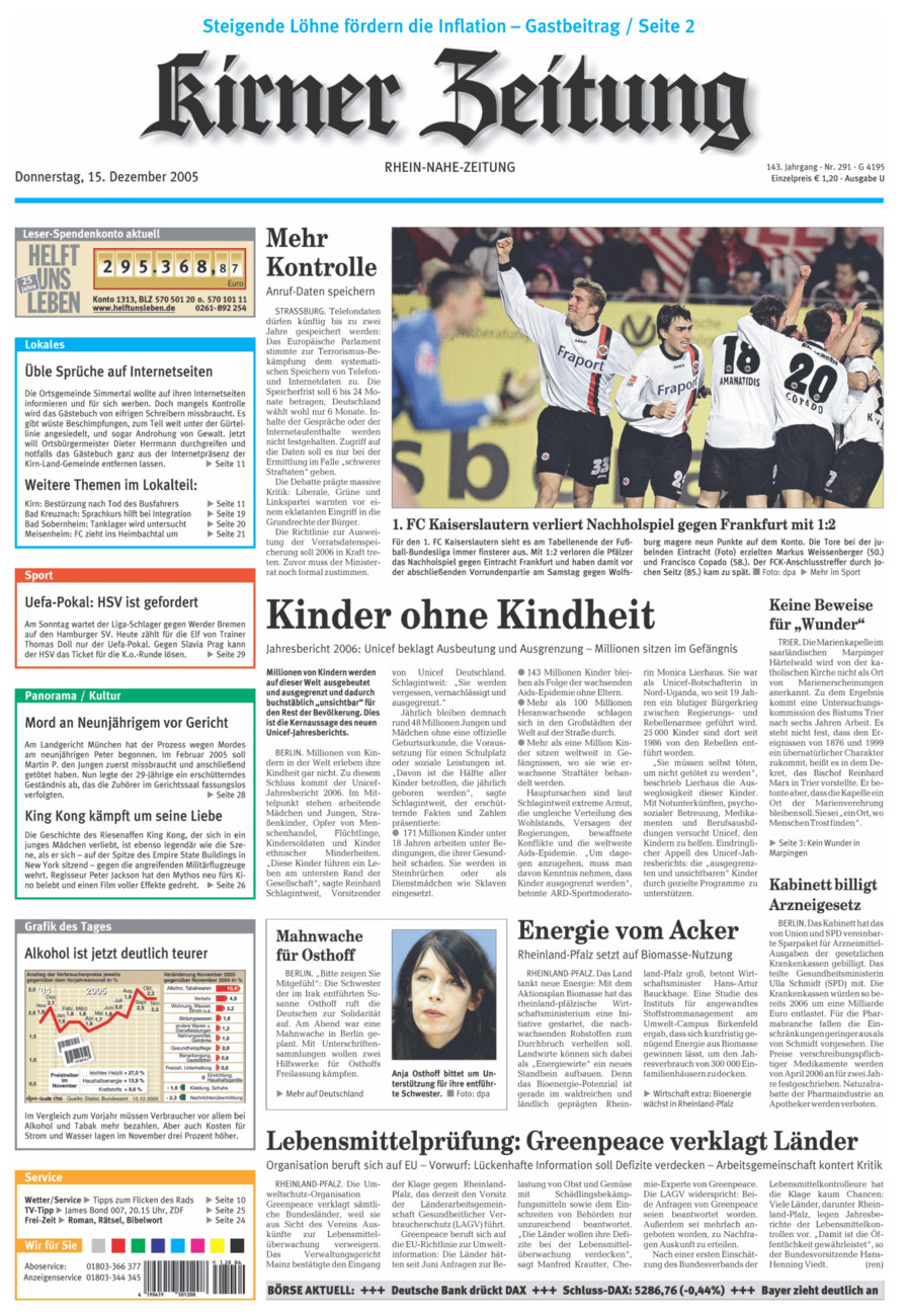 Oeffentlicher Anzeiger Kirn (Archiv) vom Donnerstag, 15.12.2005