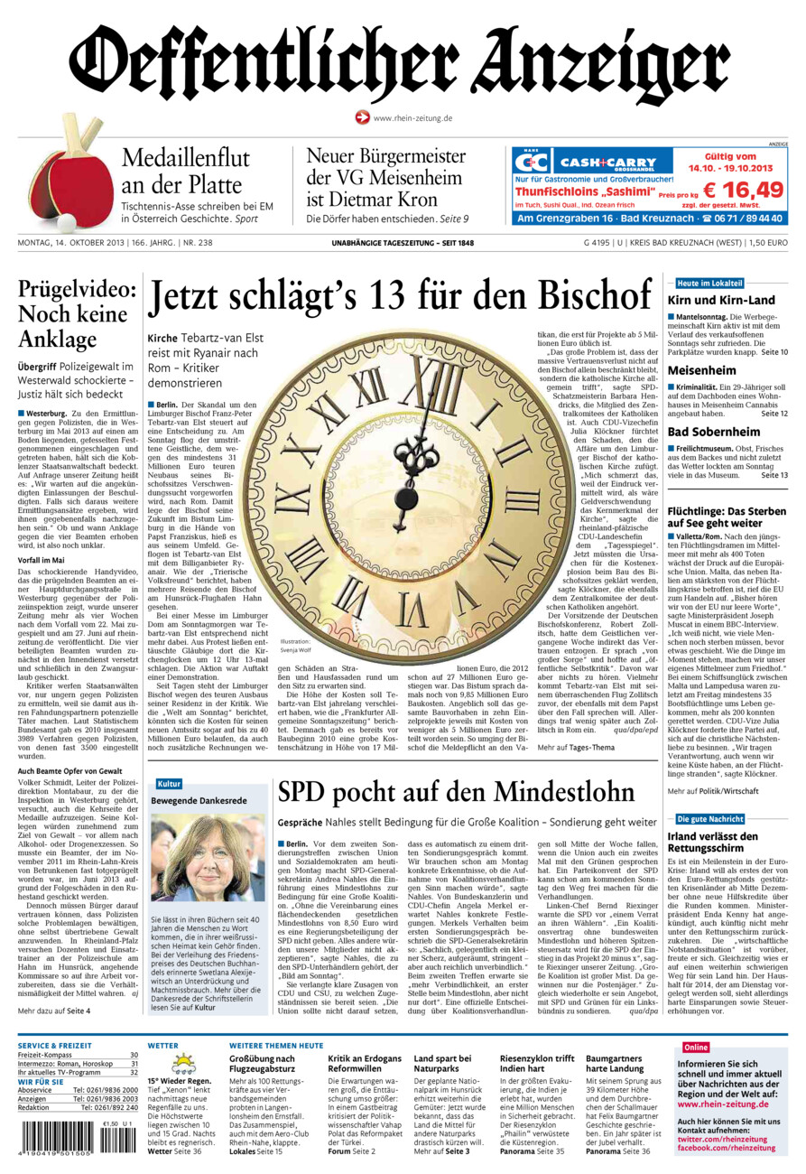 Oeffentlicher Anzeiger Kirn (Archiv) vom Montag, 14.10.2013