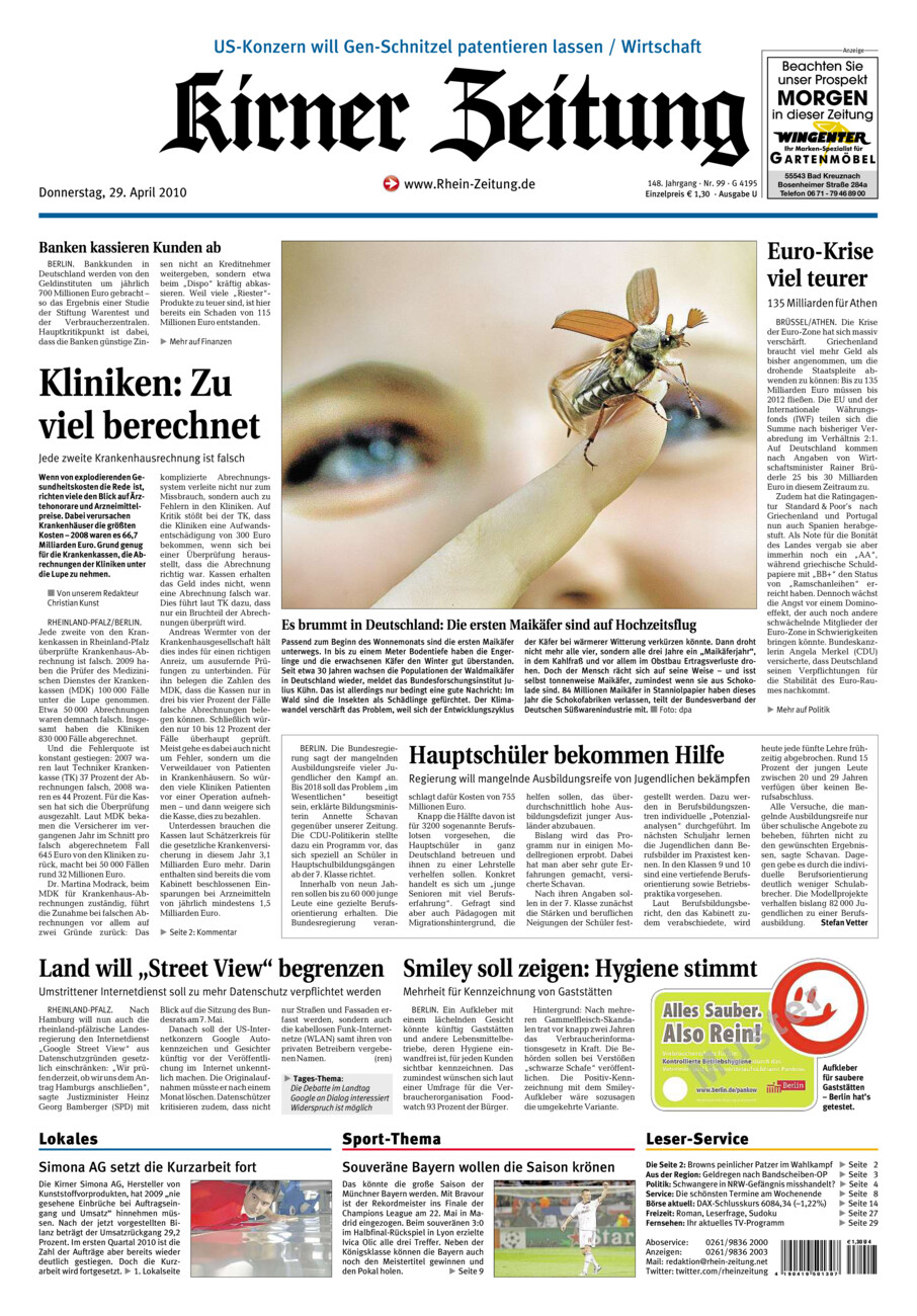 Oeffentlicher Anzeiger Kirn (Archiv) vom Donnerstag, 29.04.2010