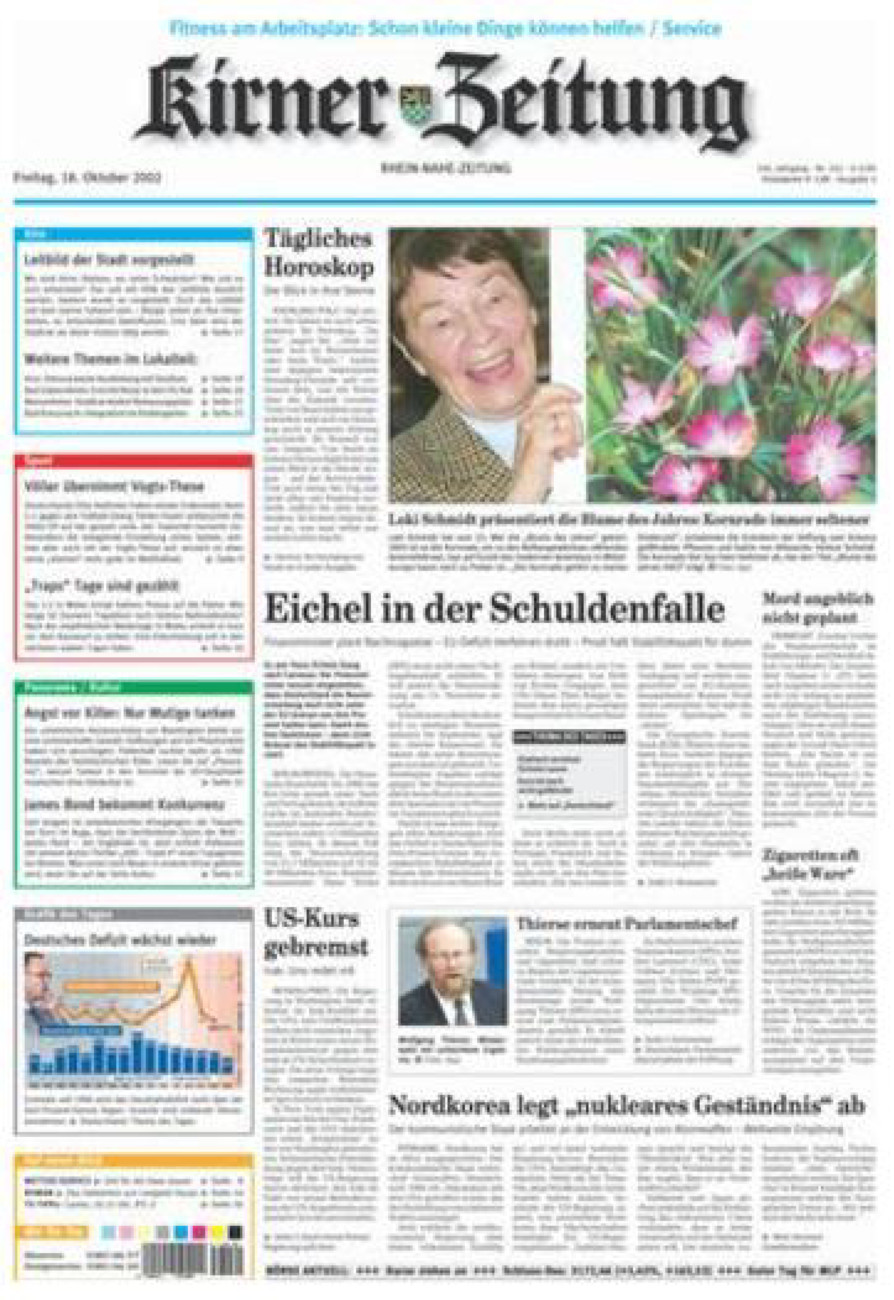 Oeffentlicher Anzeiger Kirn (Archiv) vom Freitag, 18.10.2002