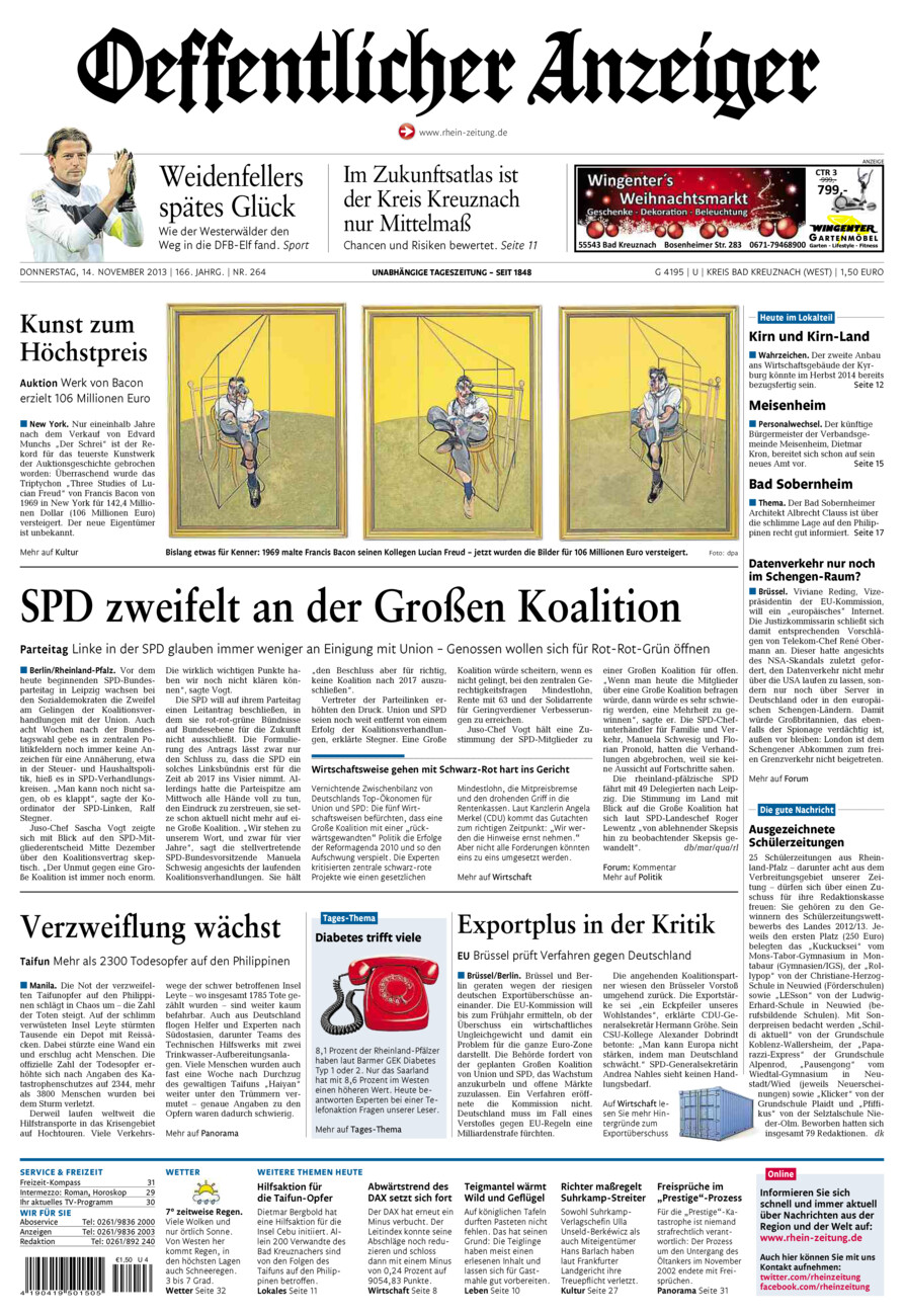 Oeffentlicher Anzeiger Kirn (Archiv) vom Donnerstag, 14.11.2013