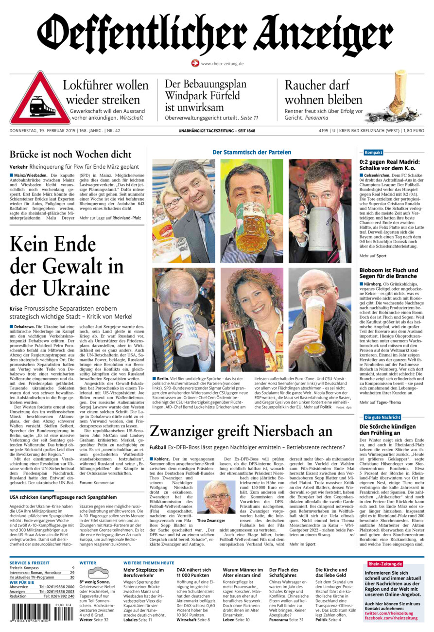 Oeffentlicher Anzeiger Kirn (Archiv) vom Donnerstag, 19.02.2015