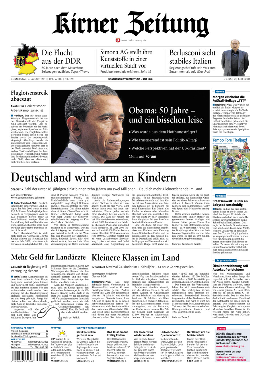 Oeffentlicher Anzeiger Kirn (Archiv) vom Donnerstag, 04.08.2011