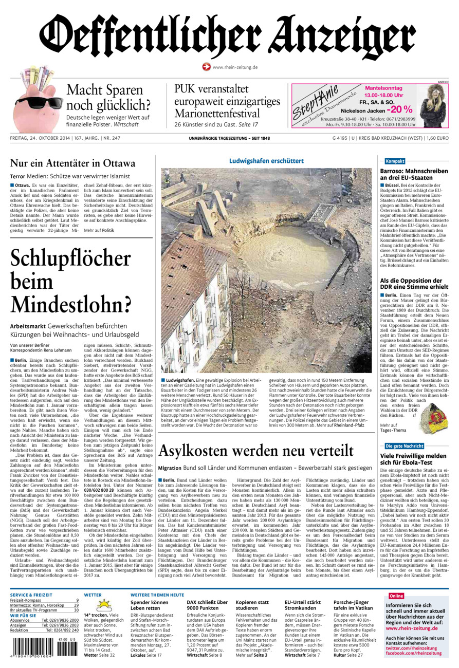 Oeffentlicher Anzeiger Kirn (Archiv) vom Freitag, 24.10.2014