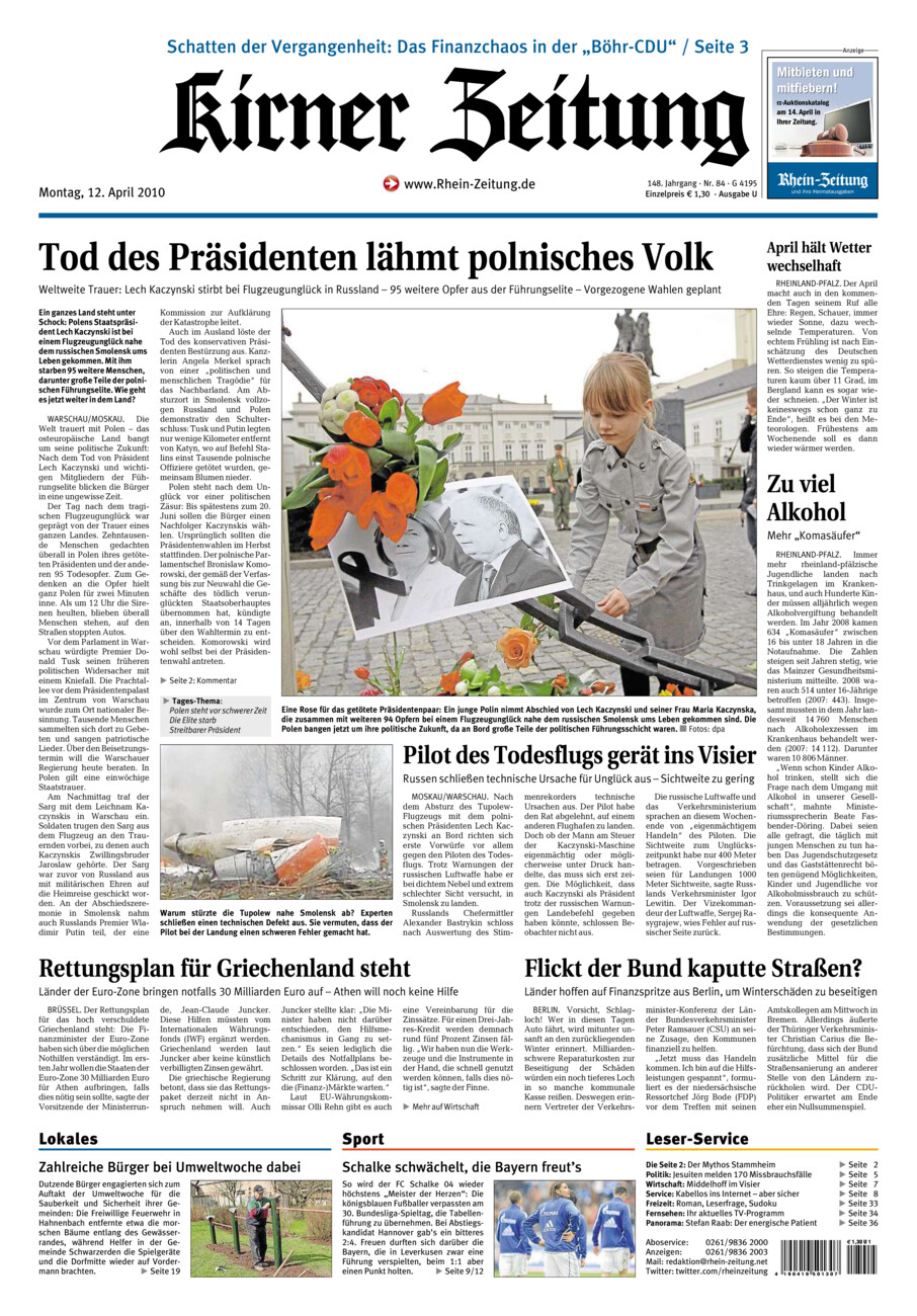Oeffentlicher Anzeiger Kirn (Archiv) vom Montag, 12.04.2010