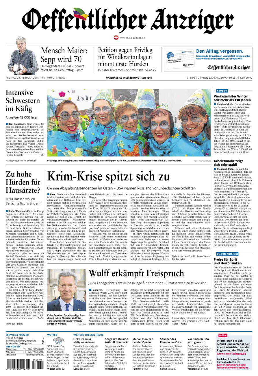 Oeffentlicher Anzeiger Kirn (Archiv) vom Freitag, 28.02.2014