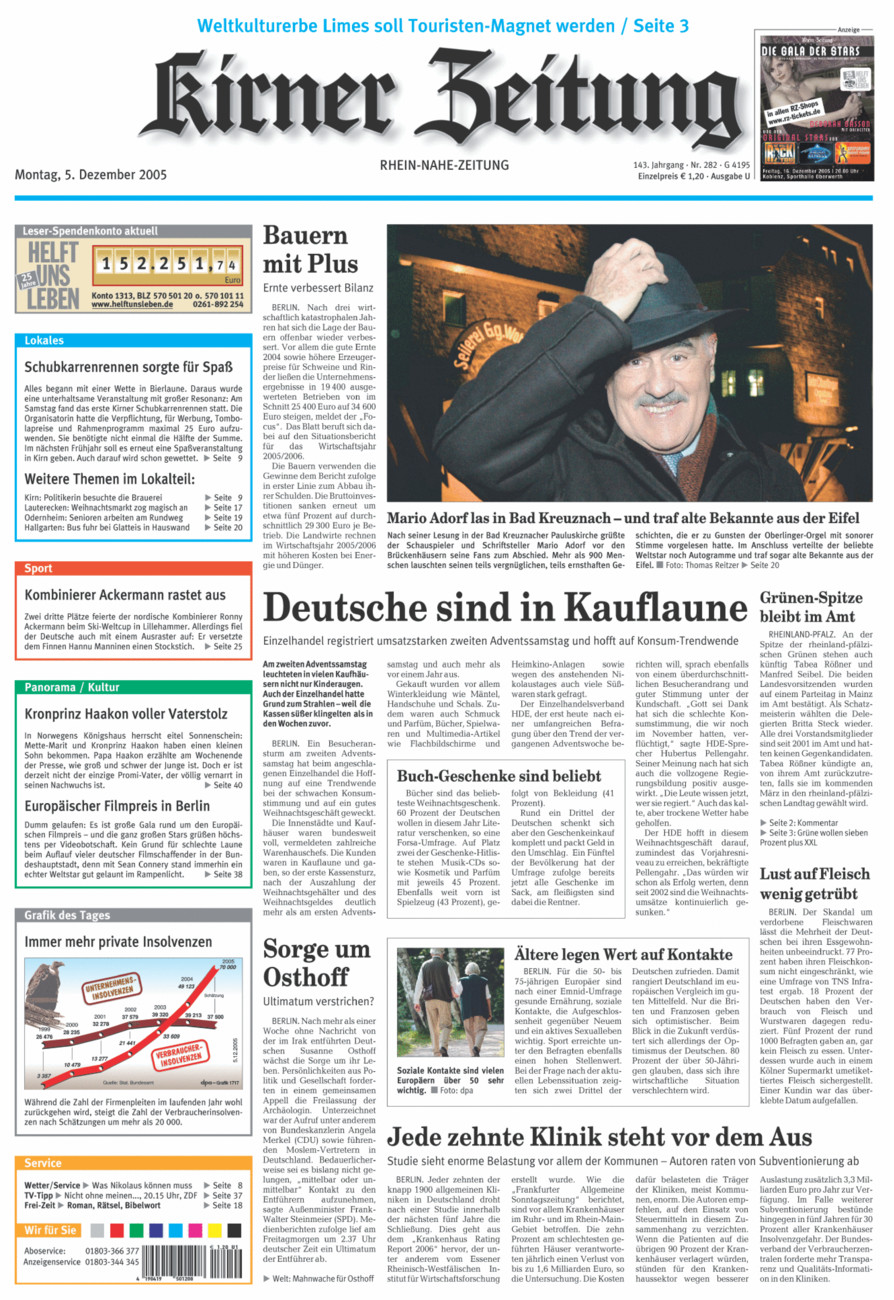 Oeffentlicher Anzeiger Kirn (Archiv) vom Montag, 05.12.2005