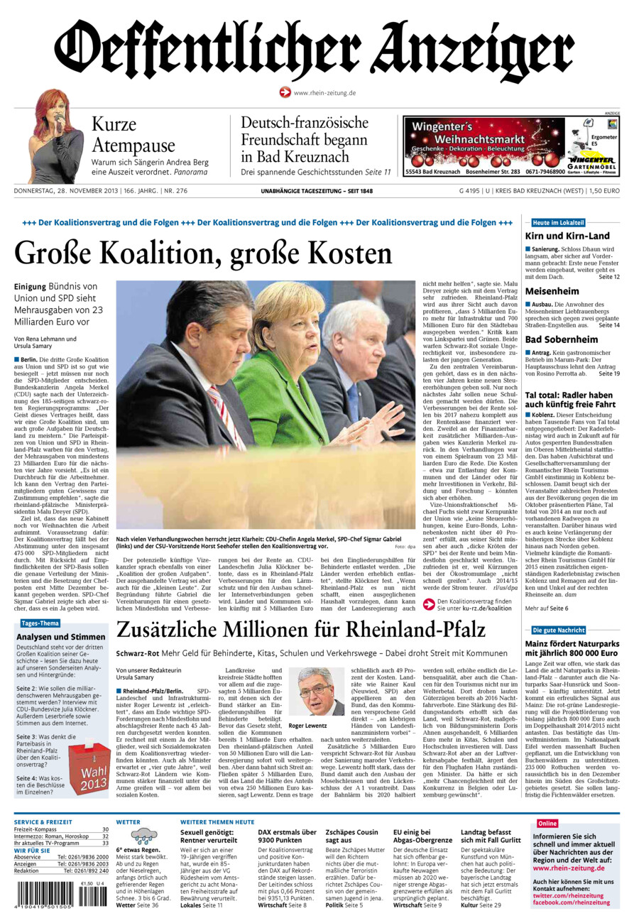 Oeffentlicher Anzeiger Kirn (Archiv) vom Donnerstag, 28.11.2013