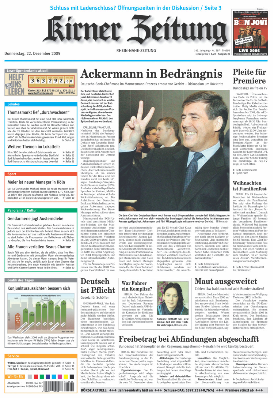 Oeffentlicher Anzeiger Kirn (Archiv) vom Donnerstag, 22.12.2005