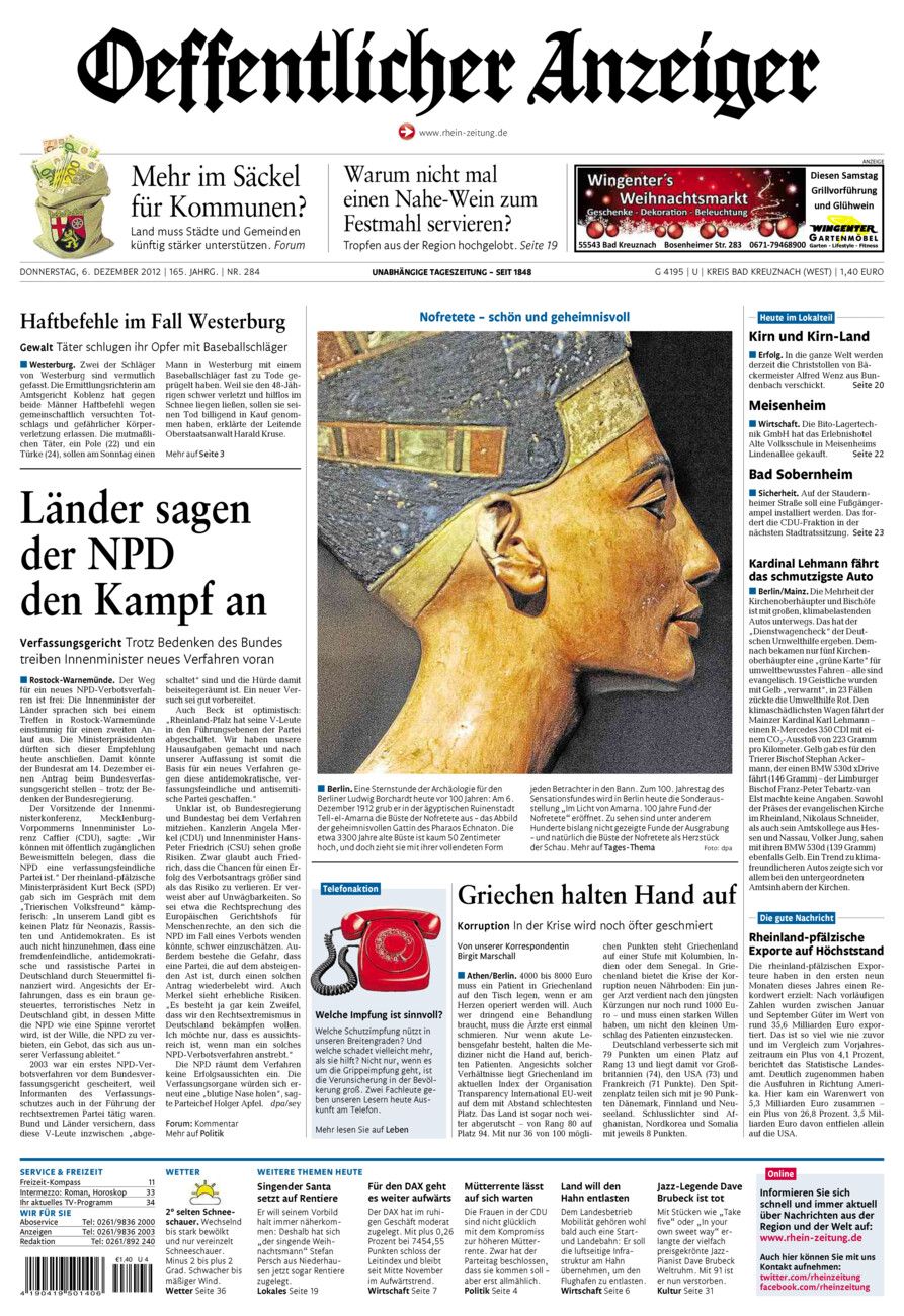 Oeffentlicher Anzeiger Kirn (Archiv) vom Donnerstag, 06.12.2012