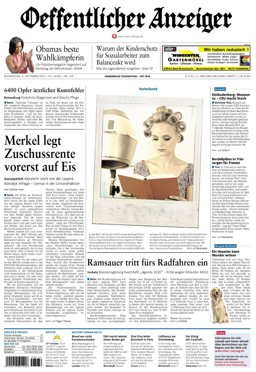 Oeffentlicher Anzeiger Kirn (Archiv) vom Donnerstag, 06.09.2012