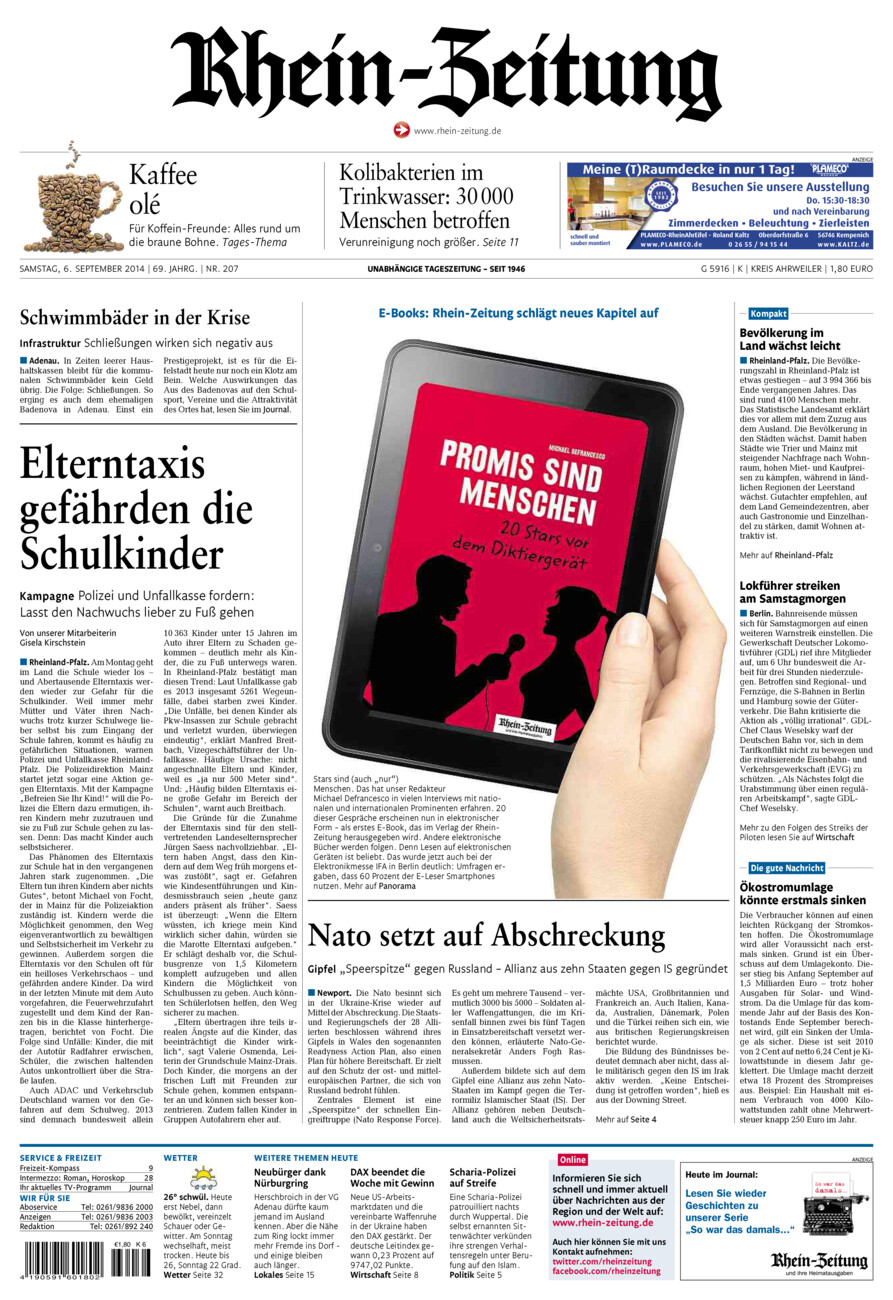 Rhein-Zeitung Kreis Ahrweiler vom Samstag, 06.09.2014