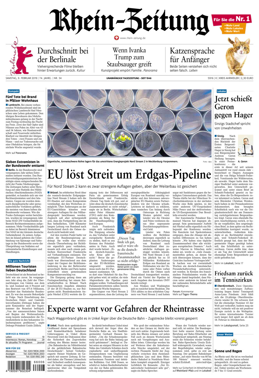 Rhein-Zeitung Kreis Ahrweiler vom Samstag, 09.02.2019