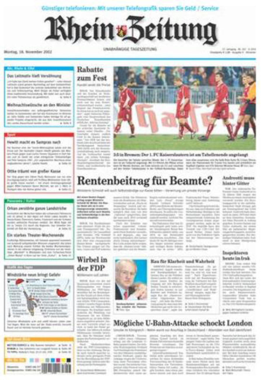 Rhein-Zeitung Kreis Ahrweiler vom Montag, 18.11.2002