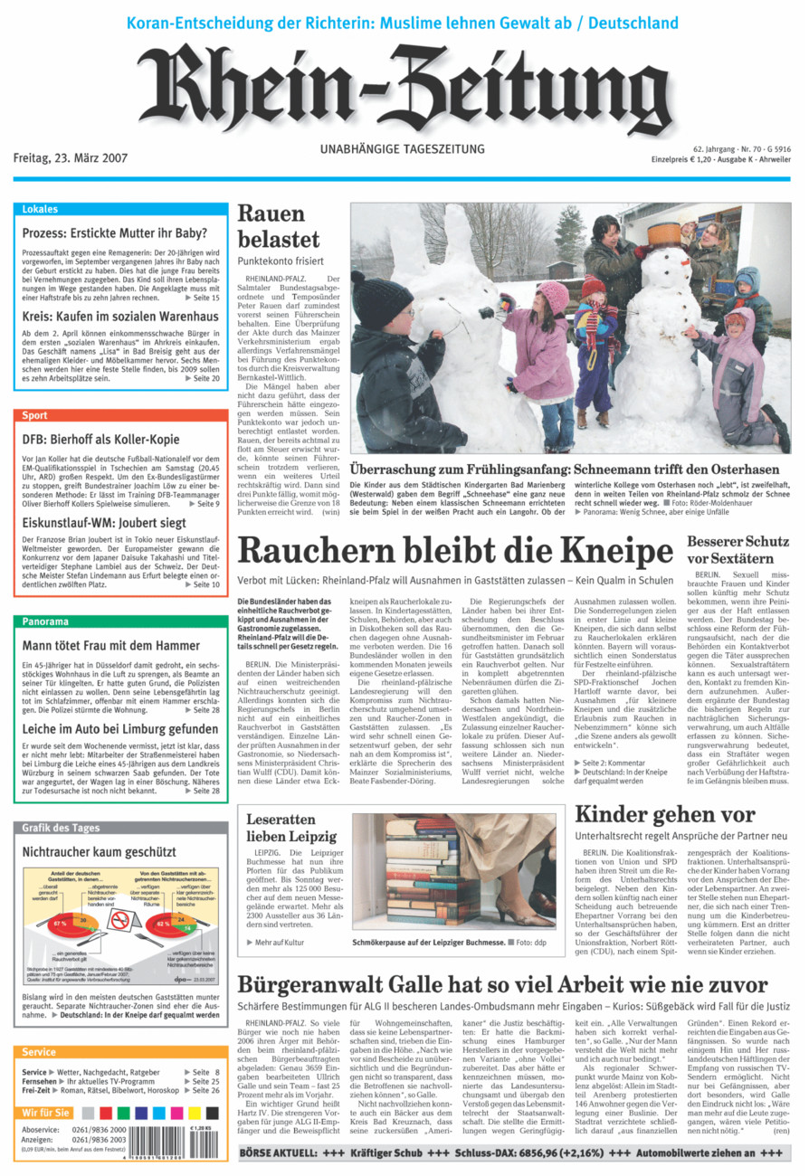 Rhein-Zeitung Kreis Ahrweiler vom Freitag, 23.03.2007