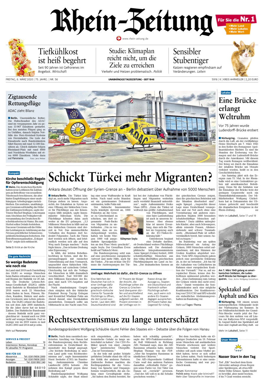 Rhein-Zeitung Kreis Ahrweiler vom Freitag, 06.03.2020