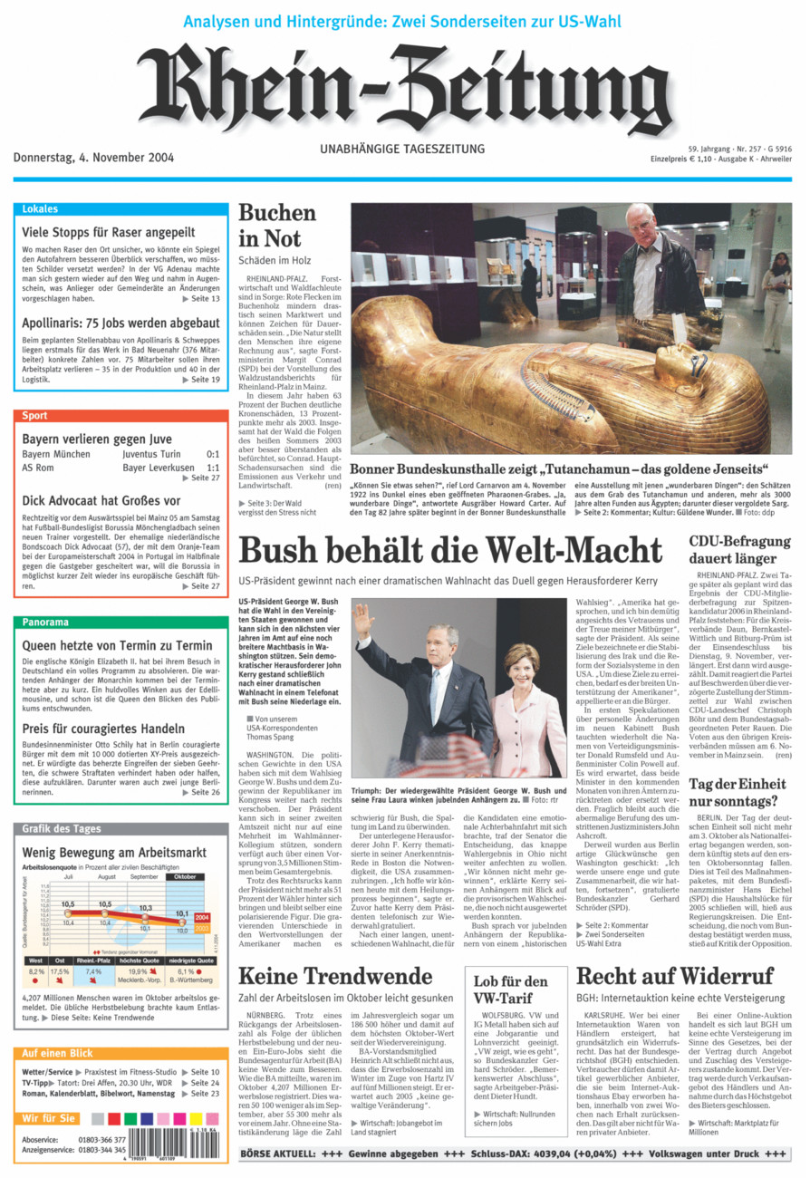 Rhein-Zeitung Kreis Ahrweiler vom Donnerstag, 04.11.2004